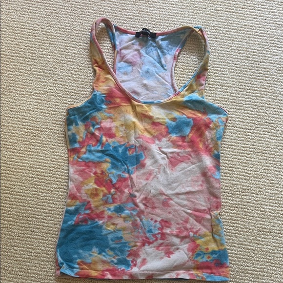 Ambiance Tops - Ambiance Multicolor Tie-Dye Tank Top